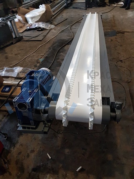 Производство Конвейер ленточный с гофробортами